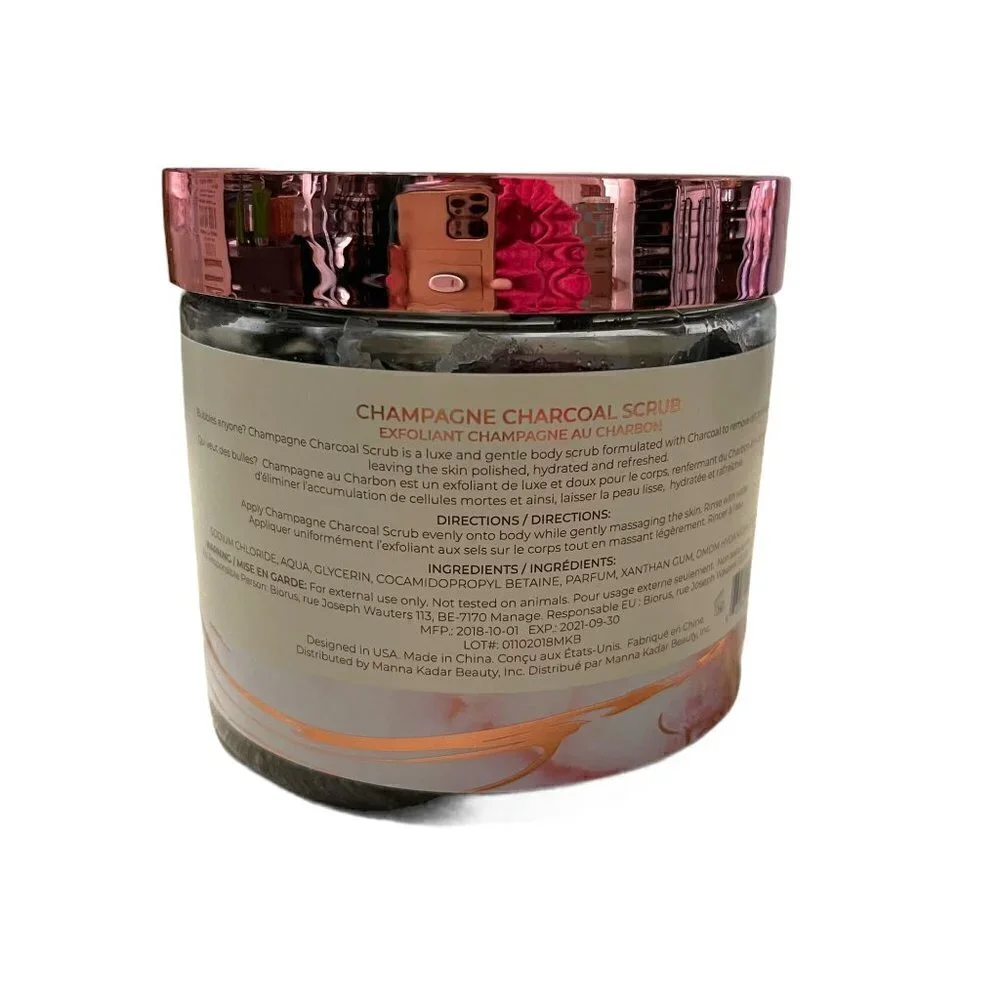 Manna Kadar Beauty New Champagne Charcoal Scrub Polish Hydrate 520g/18.34 oz
